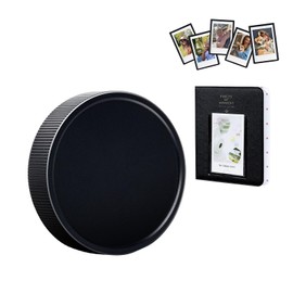 CAIYOULE Mini 99 Lens Cap, Fuji Instax Mini 99 Accessories, Includes Aluminum Lens Cap, Mini Album and Magnetic Fridge Sticker, Perfect Lens Protection (No Camera) - Black