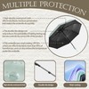 Travel Compact Folding Umbrella with 7CM(2.76inch) Hook and Loop Strips,8Ribs,Lightweight