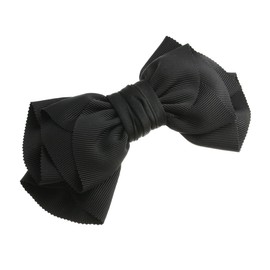 VINGTAINE H-556A-BK Grosgrain Ribbon Barrette, Hair Accessories, Head Access, Black