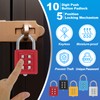 sourcing map Combination Padlock, 6-Digit Push Button Padlock 3-Position Locking