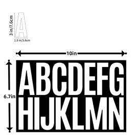 Habitable tree 192 Pcs Waterproof 3 Inch Vinyl Alphabet & Number Stickers - Self-Adhesive for Mailboxes Windows Doors Signs Vehicles & More (White)