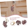 Healeved Butterflies Rhinestone Key Chain Charming Bag Key Ring Pendant