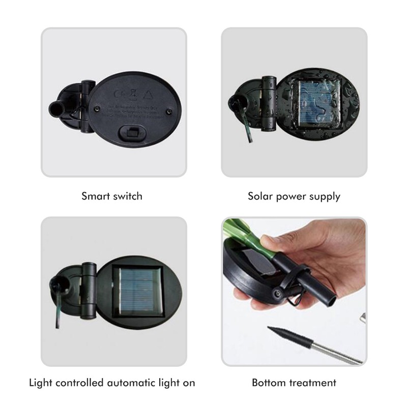 Solar Reed Garden Lights Waterproof LED Garden Stake Lights Decorative