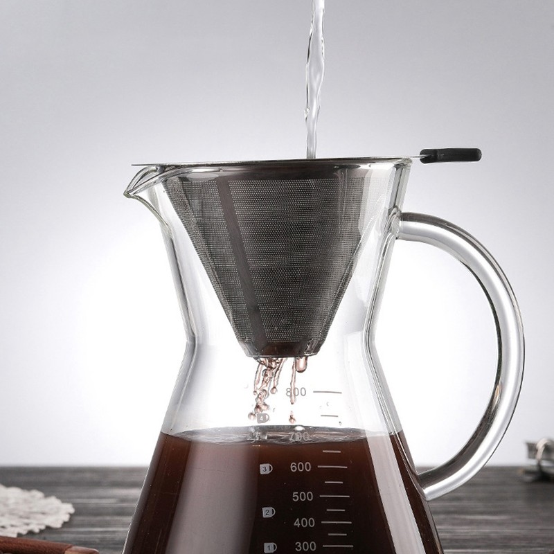 Stainless Steel Coffee Dripper Drip Cone Coffee Filter Reusable Coffee