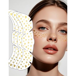 Silver Glitter Makeup - Glitter Freckles Face Tattoo | Glitter Freckles & Fake Freckles for Party & Prom YIIrgtas (gold)