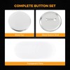 BEAMNOVA 100 Sets of Metal Button Supplies Blank 32mm /