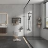 Voldra 2 Pack Glass Corner Shower Shelf for Bathroom Black
