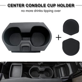 APPERFiT Civic Cup Holder Insert w/Coaster for Center Console Compatible with 10th Gen Honda Civic Lx Ex Si Accessories Coupe Sedan Hatchback Sport 2016-2020 83446-TBA-A01ZA
