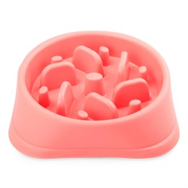 Txyk Reisenäpfe Hundenapf Katzennapf, Anti Schling für die langsame Fütterung, Interaktive Napf, Umweltfreundlicher, langlebiger, ungiftiger Hundenapf 20cm (Rosa)