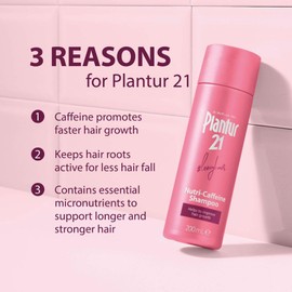 Plantur 21#longhair Caffeine Shampoo for Long and Brilliant Hair 200ml | Womens Shampoo To Improve Hair Growth & Repair Stressed Hair | No Silicones No Parabens | Energy Kick for Hair Roots