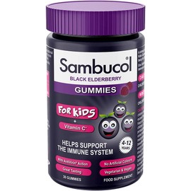 Sambucol Kids Gummies - 30 Count | Black Elderberry Immune Support Supplement for Children | Vitamin C & Zinc | Great Tasting Natural Berry Flavor | Non-GMO & Gluten-Free | Daily Immune Booster