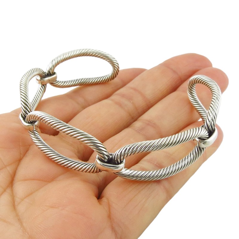 The Mexican Collection Hallmarked Sterling 925 Silver Rigid Chain Link
