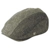 Failsworth Millinery Dalston Wool Flat Cap in Grey, Size: Large