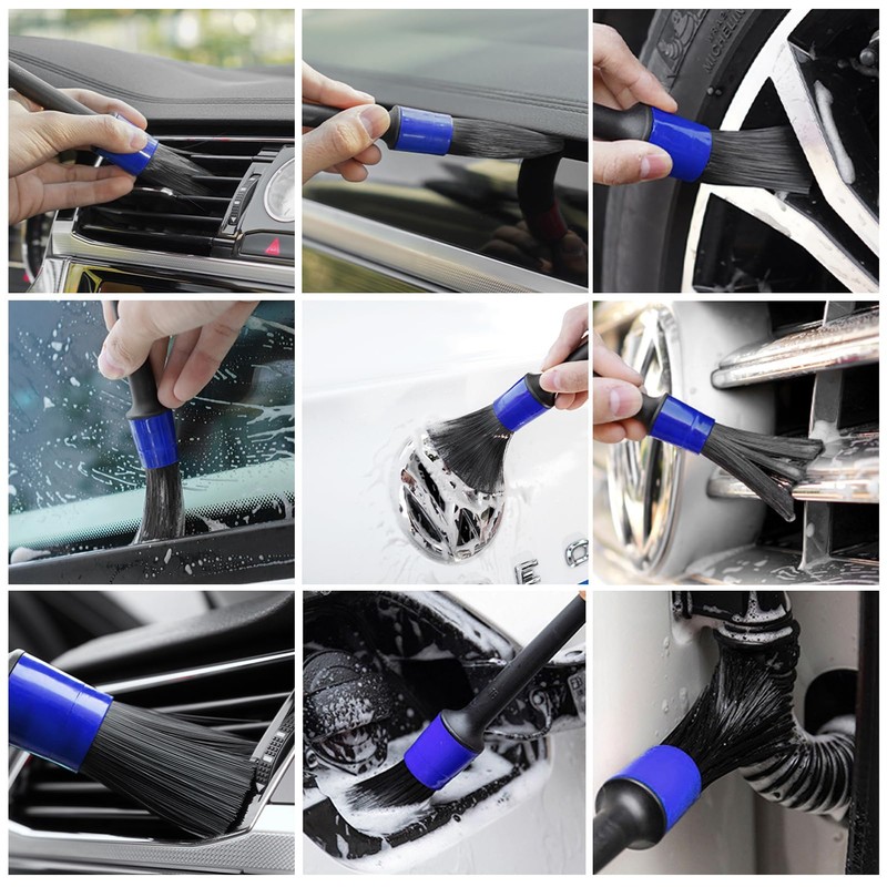 9Pcs Car Detailing Brush Set Soft Car Interior cleaning Brushes