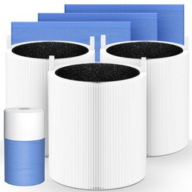 XBWW 3 Packs 511 HEPA Replacement Filters Compatible with Blueair Blue Pure 511 Air Cleaner Purifier, 3 Stages Filter of H13 True HEPA and Activated Carbon Filter,with 3pcs Cloth Cover Pre-Filters