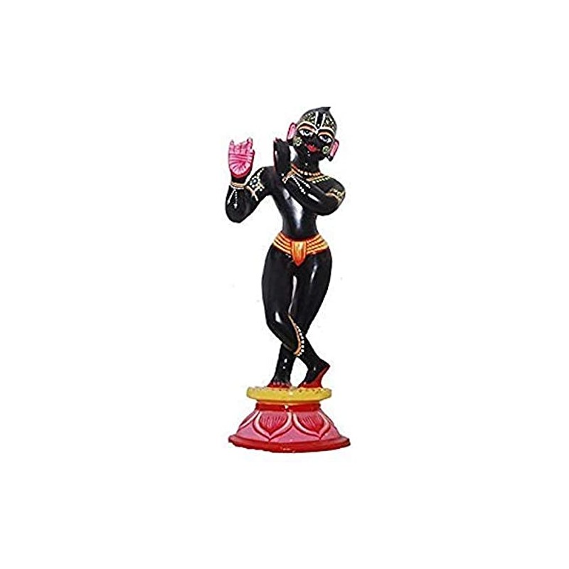 Vrindavan Shopi Brass Ashta Dhatu Lord Krishna Idol (Black, 4