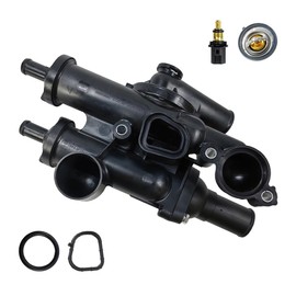 Thermostat Housing Assembly Kit with Sensor | Fit for Chrysler 200 Sebring, Dodge Avenger Caliber Journey, Jeep Compass Patriot | OE# 68003582AB 902-319 4884571AB 55111016AD