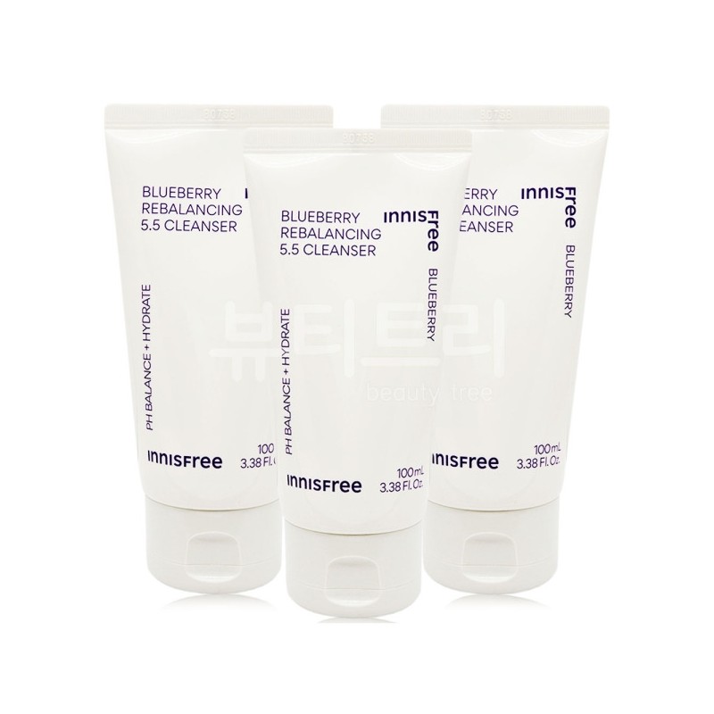 Innisfree Blueberry Rebalancing 5.5 Cleanser 100ml X 3 / 이니스프리