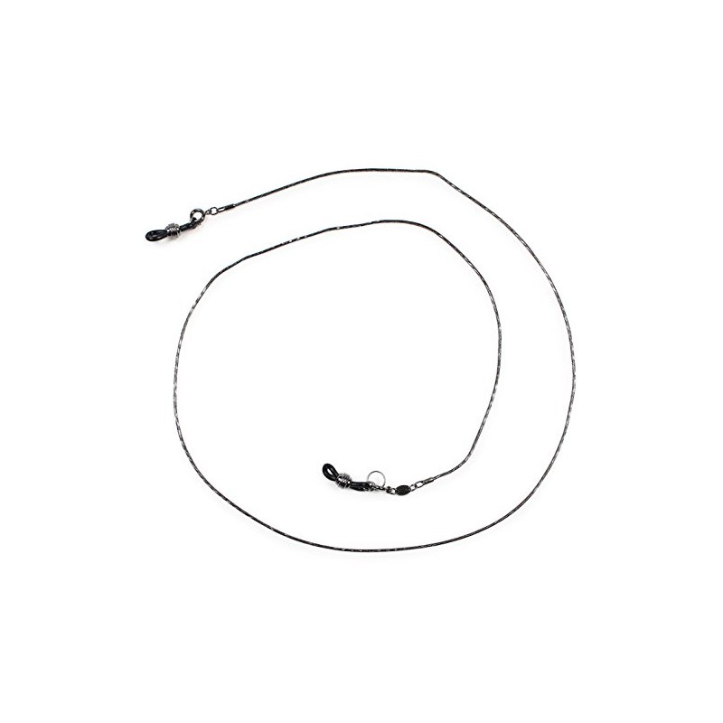 Pearl Z5470 Glasses Chain, Black, 27.6 inches (70 cm), Brass,