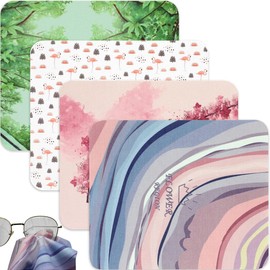 JEYORZY Microfibre Cleaning Cloth in Stylish Design, Microfibre Cleaning Cloth for Camera, Lens, Display and Glasses Cleaning Cloth (Microfibre Cloth 17 x 14 cm) Pack of 4