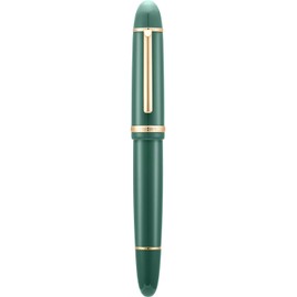 Jinhao X159 - Pluma estilográfica verde oscuro  8, punta fina, borde dorado, instrumento de escritura suave con convertidor