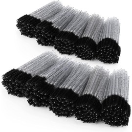 Tbestmax 1000 varillas desechables para rímel, cepillos para pestañas, carretes para extensiones de cejas y pestañas, color negro