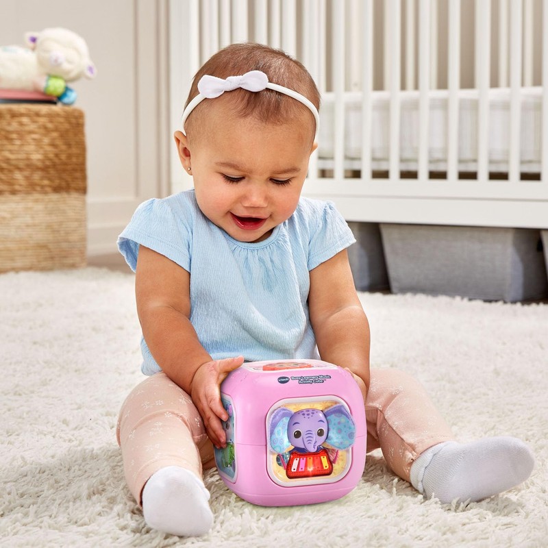VTech Baby Busy Learners Music Activity Cube, Pink