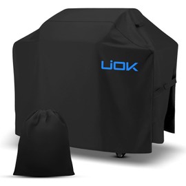 UIOK Grill Cover, 420D Oxford Fabric, Weatherproof Gas Grill Cover, Waterproof, with Storage Bag, Protective Cover, Gas Grill Accessories (110 x 76 x 66 cm)