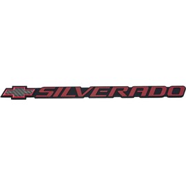3D Raised and Strong Adhesive Decal Car Badge Emblem Nameplate Fit for Bowtie Silverado 1999-2007 Chevy 1500 HD 2500 HD 3500 HD 15114063 (Red Black)