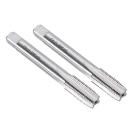 sourcing map 2pcs Straight Flute Thread Tap, 1/4-18 NPS Screw Threading Tapping Tool Thread Milling Machine Taps, High-Speed Steel 6542 (HSS 6542)