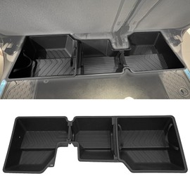 Vesul Under Seat Storage Compatible with 2019-2025 Dodge Ram 1500 Crew Cab Heavy-Duty Truck Under Back Seat Organizer Box with Detachable Portable Organizer Black