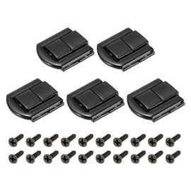 sourcing map 5Pcs Toggle Catch Lock, 0.98" x 0.79" (LxW) Zinc Alloy Hasp Lock Latch Clasp for Jewelry Box Wooden Case Toolbox, Black
