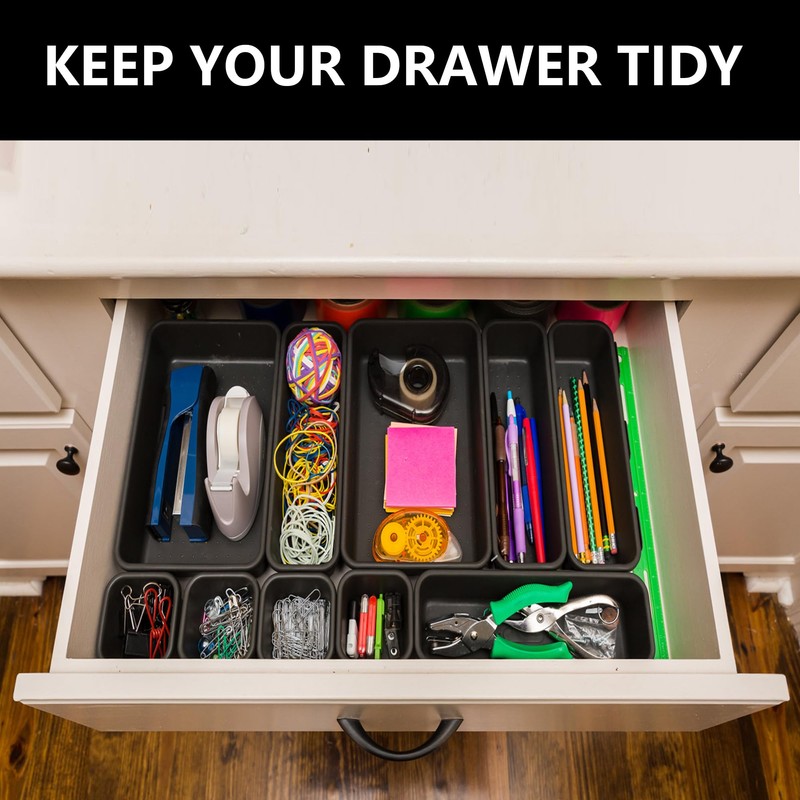 AUTOHJ [𝐔𝐩𝐠𝐫𝐚𝐝𝐞𝐝] 𝟔𝟓 𝐏𝐂𝐒 Tool Box Organizer Tray 𝟓 𝐒𝐢𝐳𝐞𝐬
