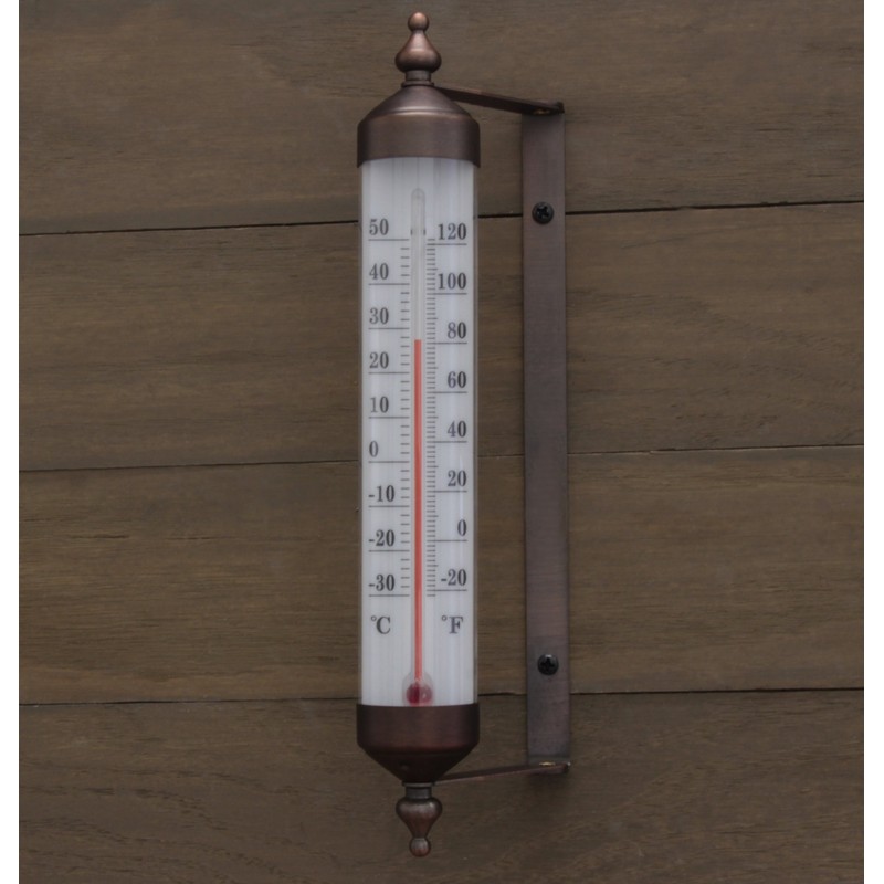 Adjustable Angle 10 Inch Garden Tube Thermometer (Bronze)