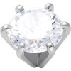 FindingKing 14K White Gold 6 Prong Tall Peg Head Round
