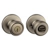 Kwikset Tylo Entry Door Knob with Lock and Key, Secure