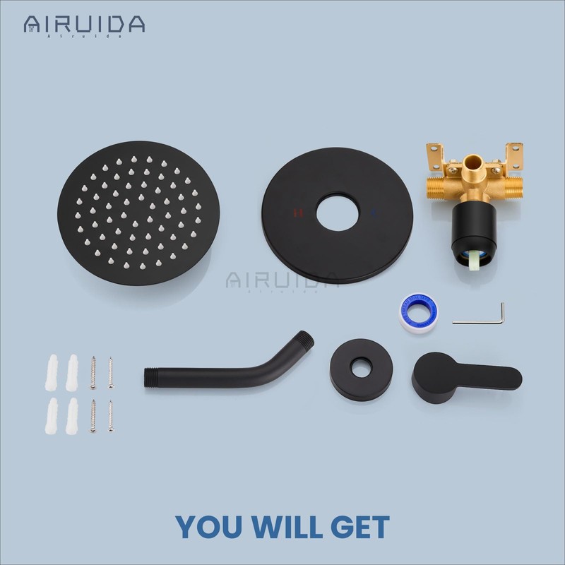 Airuida Shower Faucet Set,Single Function Shower Trim Kit,Wall Mount 6