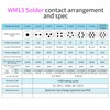 YACSEJAO WM13/SP21 Aviation Connector Panel Mount Kit, IP67 Waterproof, 1,2,3,4,5,6,7,9