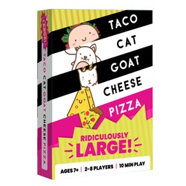 Taco Cat Goat Cheese Pizza Ridiculously Large Edition Wildly Entertaining Oversized Card Game for Family Game Night | Easy to Play 10 Min Rounds | for Kids, Teens, Adults, and Families | 2-8 Players