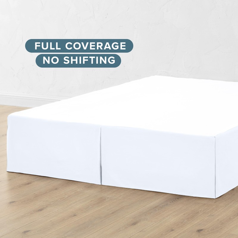 Bare Home King Bed Skirt - 15-Inch Tailored Drop Easy
