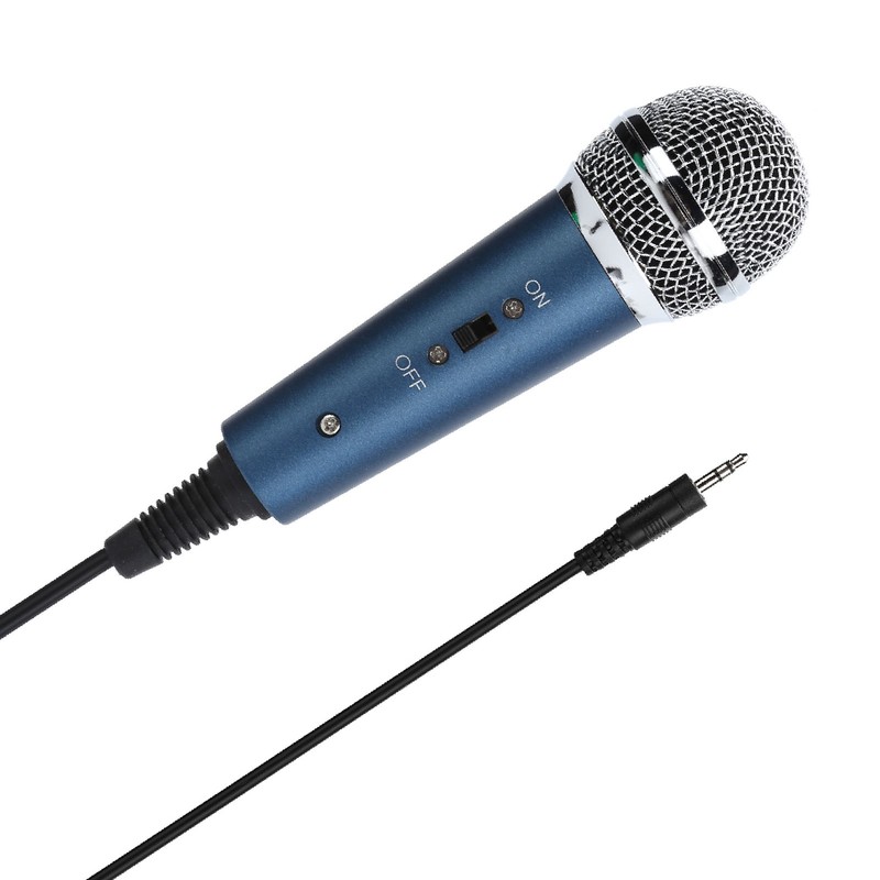 Wired Condenser Microphone 3.5mm with UShaped 3.5mm Audio Adapter for