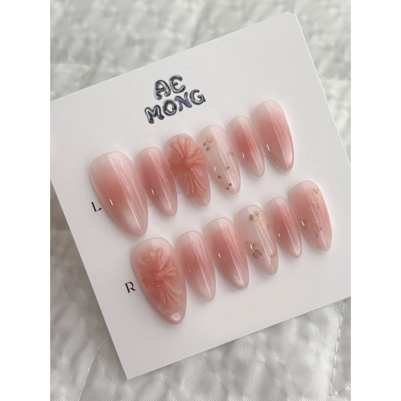 [Summer Nail Daily Nail] Floral Cross Nail Tip - Coffin