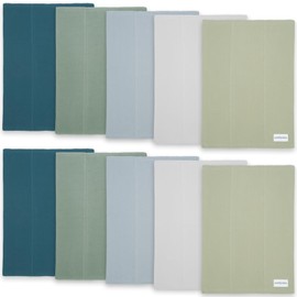 Comfy Cubs Burp Cloths 10 Pack Large 100% Cotton Washcloths Double Layered Absorbent Burping Cloth Extra Absorbent Baby Burp Cloth Extra Soft for Boys and Girls (Multicolor-Boy, Pack of 10)