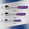 WORKPRO 3-Piece Ratchet Set 1/4" 3/8" 1/2" Drive Ratchet Wrench
