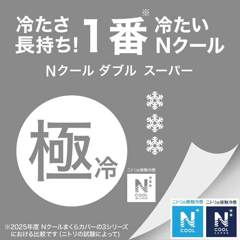 Nitori 2115100031149 Fitted Pillow Cover, N Fit, Cool WSP D2520
