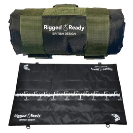 Rigged and Ready Travel Unhooking Mat. 82 x 50cm (27 x 10cm folded) 220g fish landing mat 80 cm measure sling hooks and S carry carabiner
