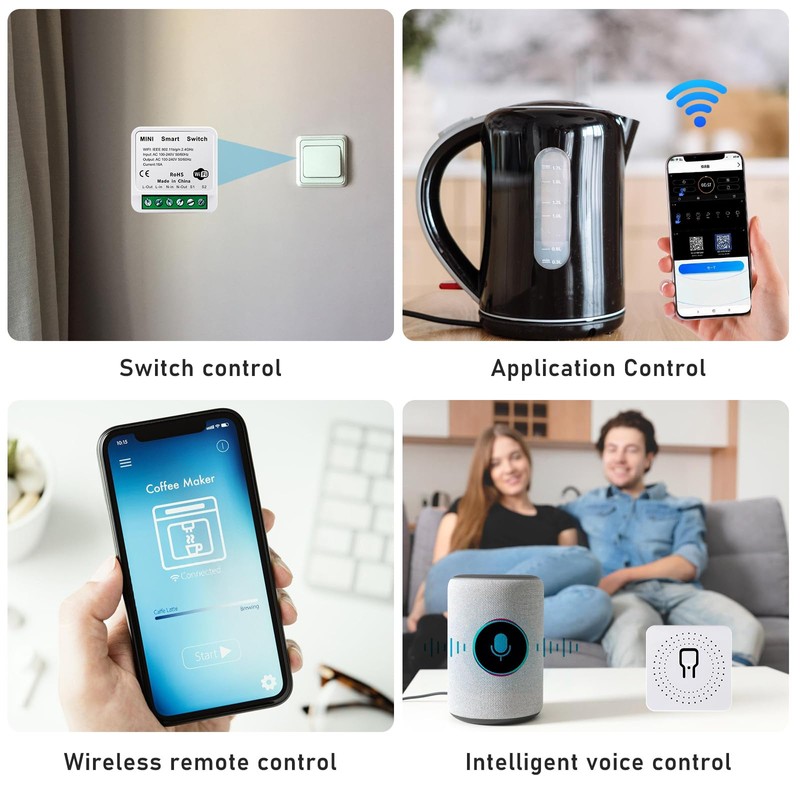 Pack of 4 Smart Home Light Switch, 40 x 40