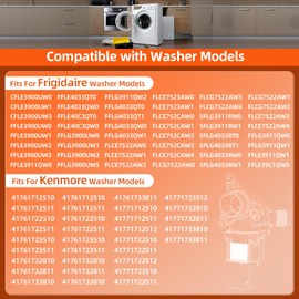 Washer Dryer Drain Pump Fit for Frigidaire FLCE7522AW4 FLCE752CAW3 FFLE3911QW0 FLCE752CAW1 CFLE3900UW1 FFLG4033QW0 FFLE4033QW0 FFLE40C3QT0 FLCE7522AW3 FFLG3911QW1 FLCE752CAW4 FLCE7523AW0 FLCE7523AW1