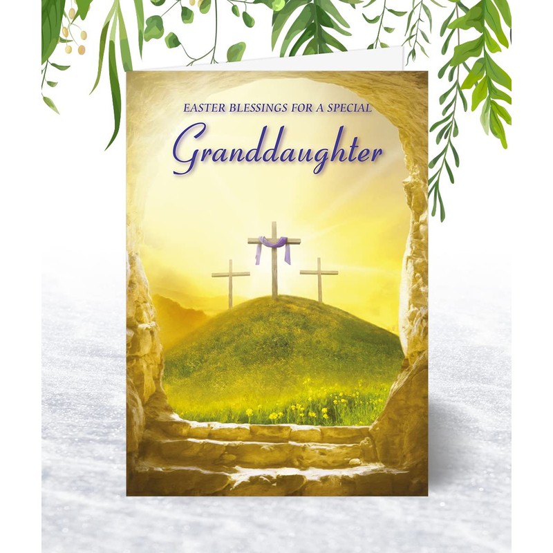 Granddaughter Religious Easter Card - Christian Easter Card - A5
