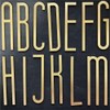 3.9Inch Self Adhesive Solid Brass English Letters for Wall Decor